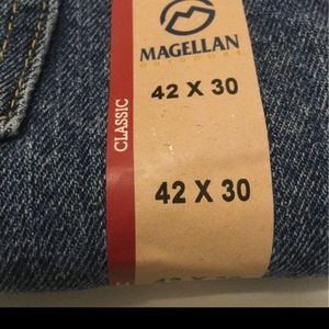 MENS MAGELLAN BIG AND TALL JEANS WOEKWEAR SIZE 42W BY 30L